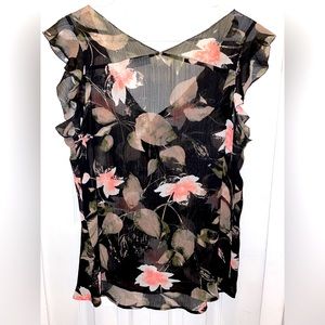 Floral sheer top